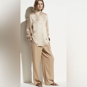 Vince Shaped Collar Silk Blouse